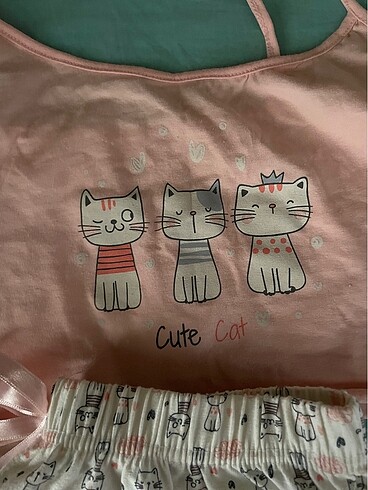 Penti Crop askılı şortlu pijama takımı
