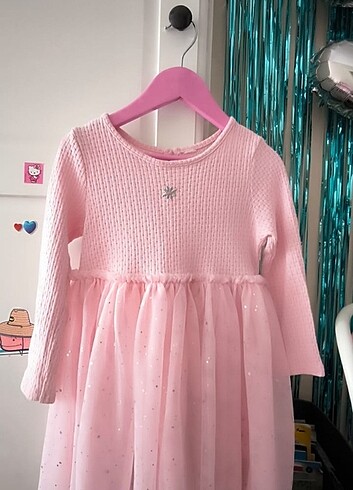 LC Waikiki 4-5 yaş Pembe tüllü elbise