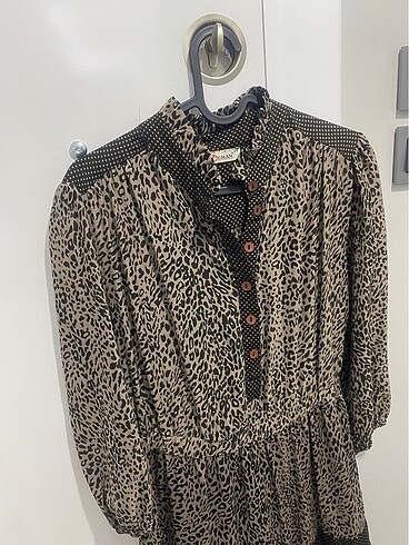 38 Beden Leopar elbise