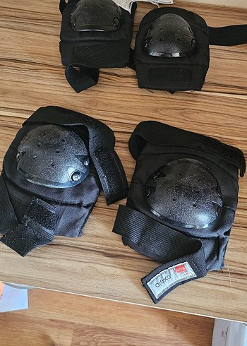Siyah Biker Motorcu Dizlikleri Velcro