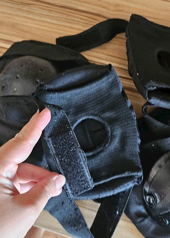 Siyah Biker Motorcu Dizlikleri Velcro - Görsel 4