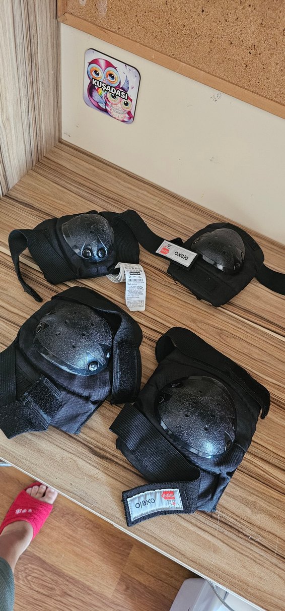 Siyah Biker Motorcu Dizlikleri Velcro - Görsel 2