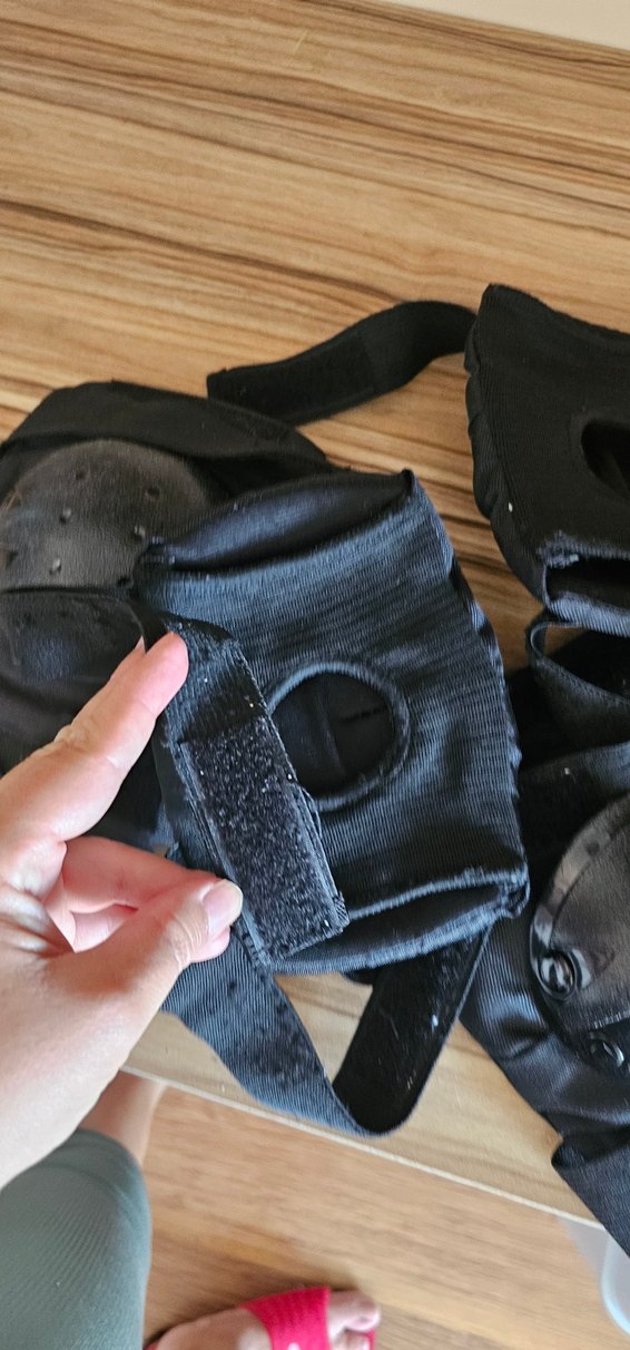 Siyah Biker Motorcu Dizlikleri Velcro - Görsel 4