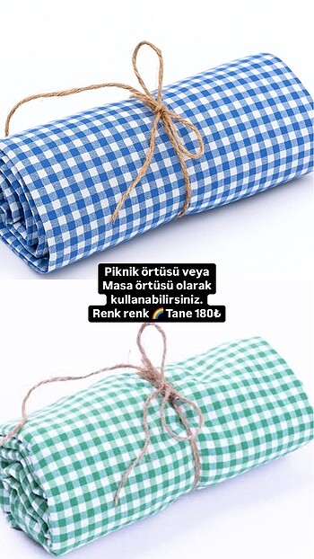 Karaca Masa piknik örtüsü