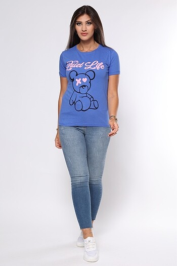 Diğer Ayıcık baskılı T-shirt