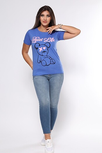 m Beden Ayıcık baskılı T-shirt
