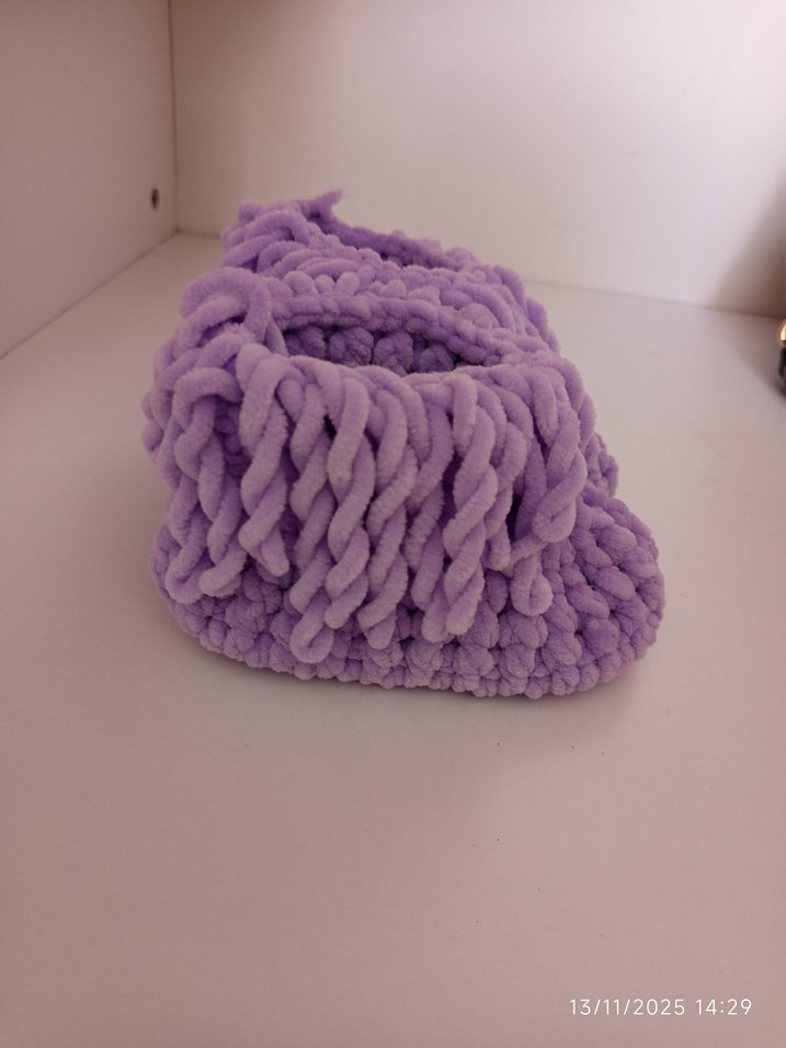 Mor Örgü Kız Çocuk Sıcak Panduf - Görsel 2