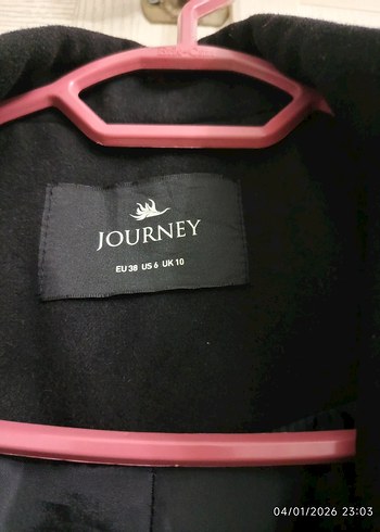 Fermuarlı Siyah Kadın Uzun Kaban - Görsel 5