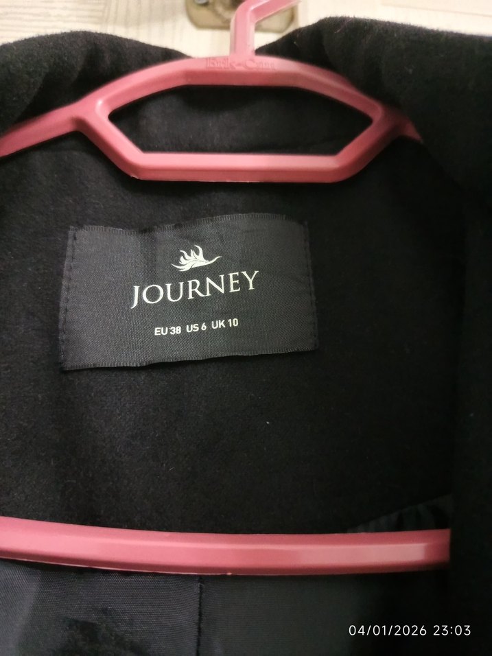 Fermuarlı Siyah Kadın Uzun Kaban - Görsel 5