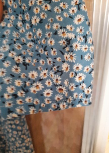 Mavi Bohem Uzun Kollu Uzun Elbise - Görsel 4