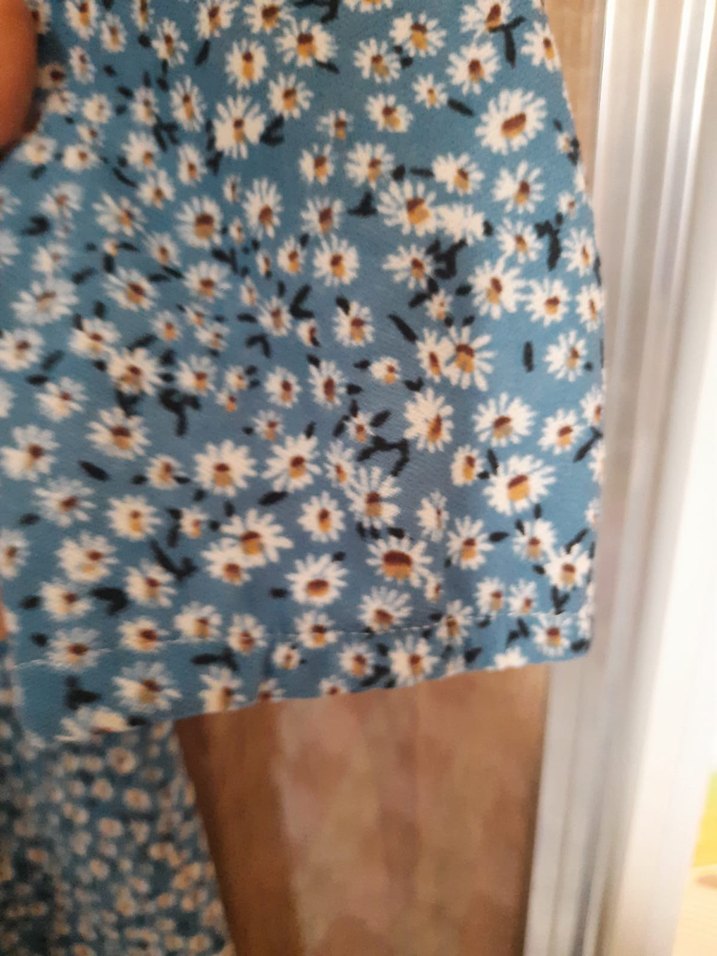 Mavi Bohem Uzun Kollu Uzun Elbise - Görsel 4