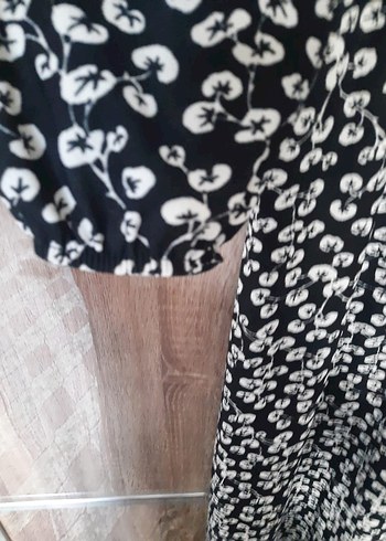 Siyah yuvarlak Yakalı Uzun Bohem Elbise - Görsel 4