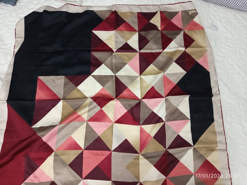 Kadın Çok Renkli Drapeli eşarp - Görsel 2