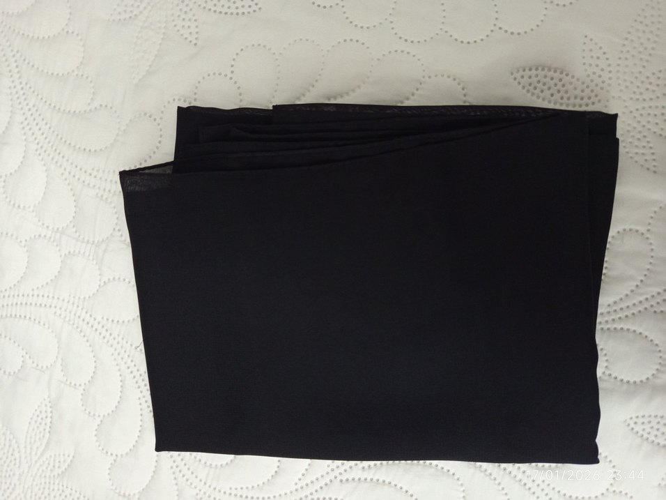 Kadın Siyah şal eşarp - Görsel 2