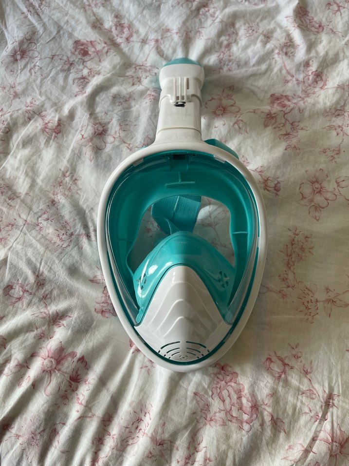 Turkuaz Tam Yüz Dalış Maskesi Fermuarlı - Görsel 2