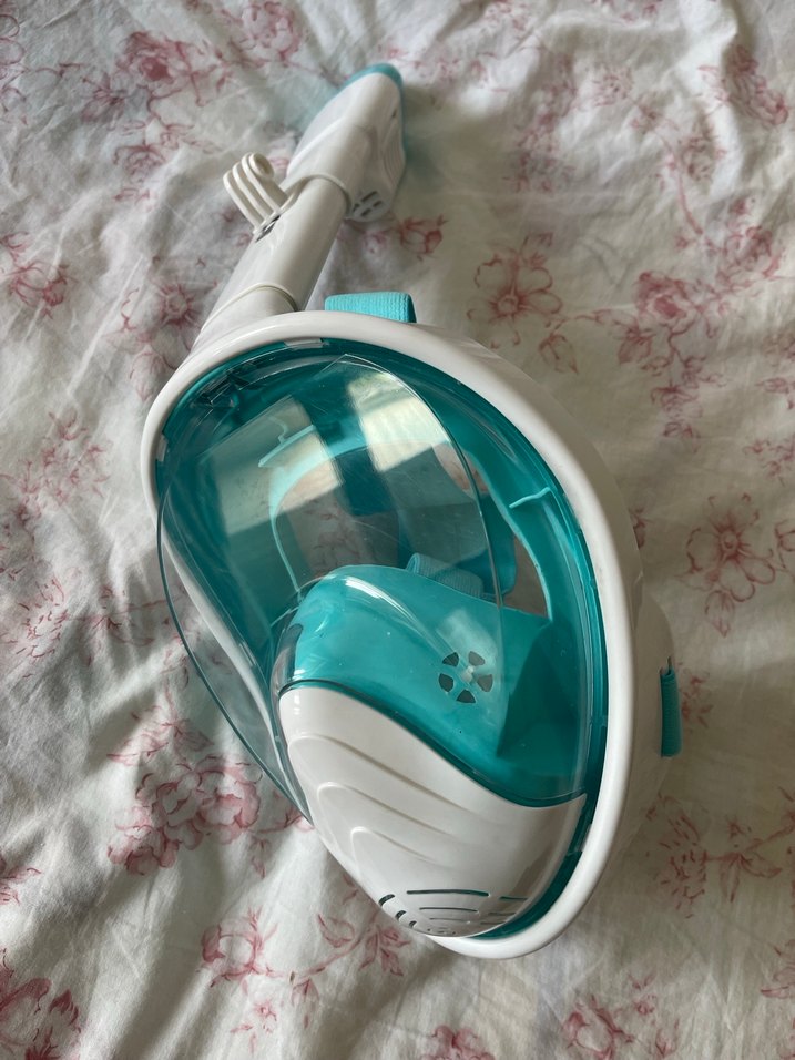 Turkuaz Tam Yüz Dalış Maskesi Fermuarlı - Görsel 3