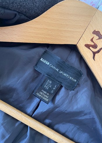 Düğmeli Gri Mango Kadın Kaban - Görsel 6