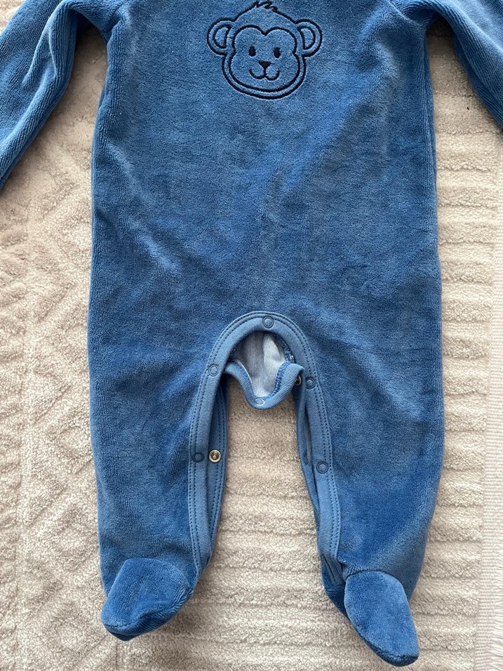 Mavi Erkek Bebek Uzun Kollu Tulum - Görsel 5