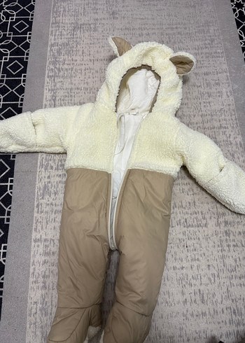 Kürklü Kapüşonlu Bebek Tulum - Görsel 2