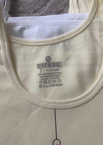 Pastel Beyaz Baskılı Çocuk Atlet - Görsel 2