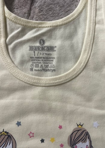 Kız Çocuk Baskılı Pamuklu Atlet - Görsel 2