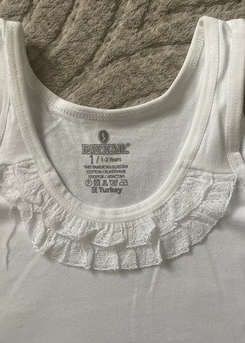 Beyaz Kız Çocuk Atlet - Görsel 2