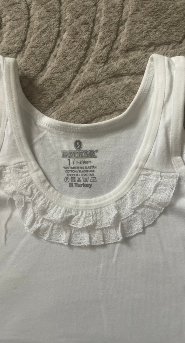 Beyaz Kız Çocuk Atlet - Görsel 2