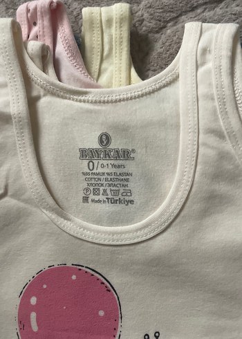 Beyaz Baskılı Çocuk Atlet - Görsel 2