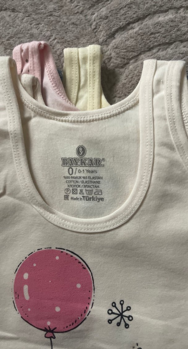 Beyaz Baskılı Çocuk Atlet - Görsel 2