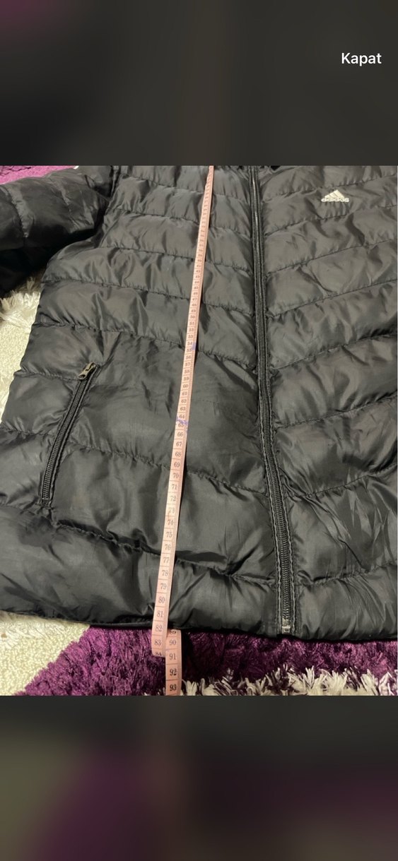 Siyah Adidas Fermuarlı Erkek Mont - Görsel 5