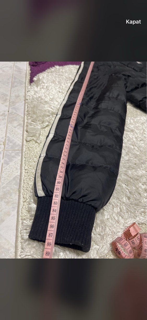 Siyah Adidas Fermuarlı Erkek Mont - Görsel 4