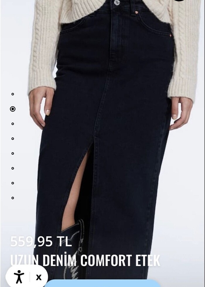 Kadın yırtmaçlı etek - Görsel 2