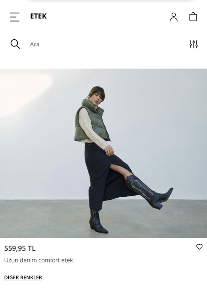 Kadın yırtmaçlı etek - Görsel 4