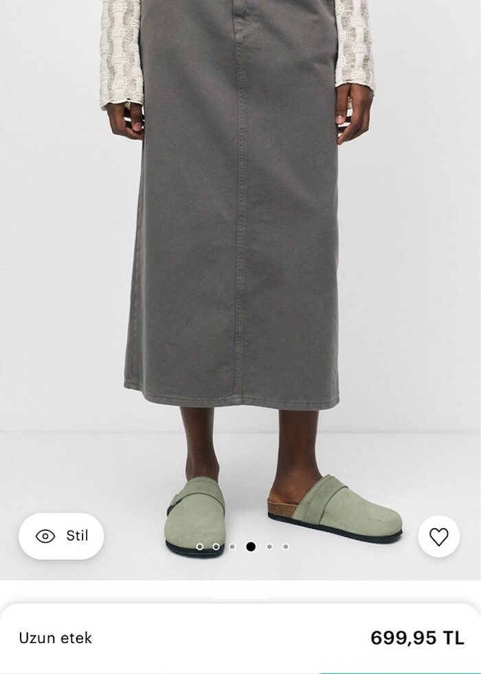 Pullandbear yırtmaçlı kadın etek - Görsel 4