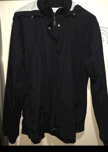 Lacivert Midi Boy Rüzgarlık Fermuarlı - Görsel 2