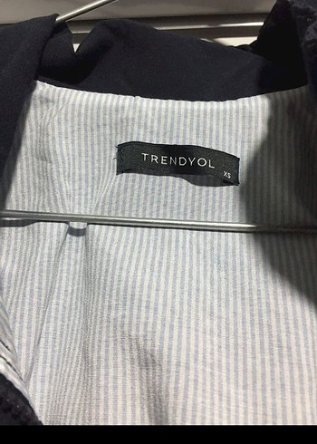 Lacivert Midi Boy Rüzgarlık Fermuarlı - Görsel 4