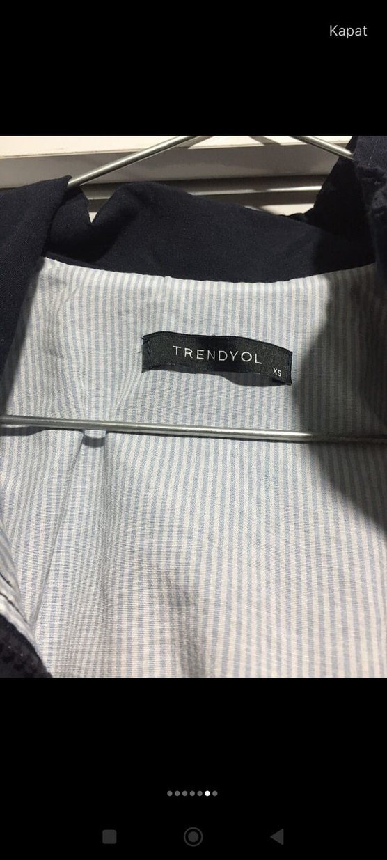 Lacivert Midi Boy Rüzgarlık Fermuarlı - Görsel 4