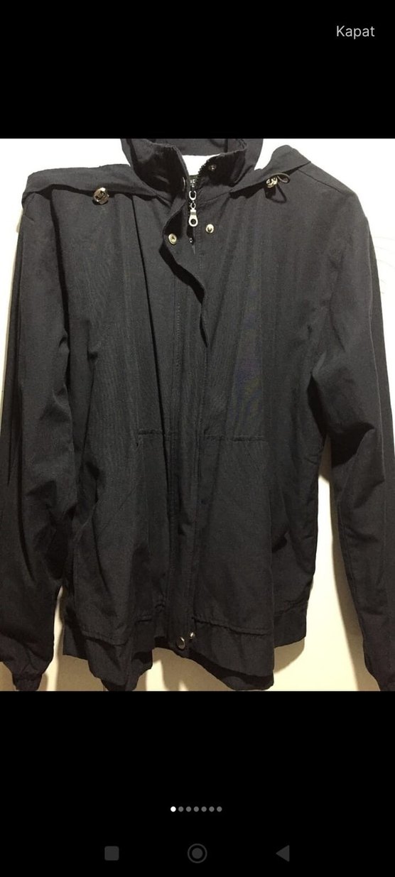 Lacivert Midi Boy Rüzgarlık Fermuarlı - Görsel 3