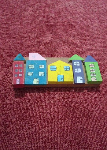 Renkli Çocuk Ahşap Evler Puzzle - Görsel 3