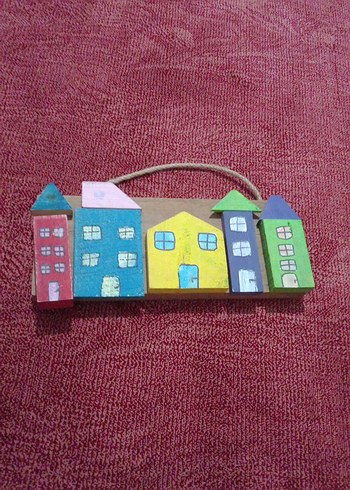 Renkli Çocuk Ahşap Evler Puzzle - Görsel 6