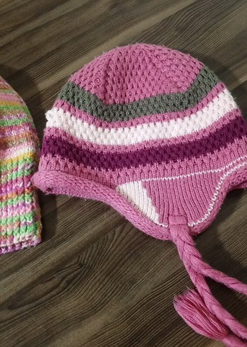 Çocuk Renkli Nakışlı Örgü Bere - Görsel 3