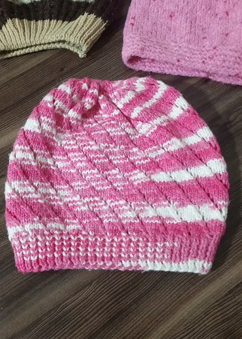 Kadın Örgü Bere Seti - Renkli ve Sıcacık - Görsel 2