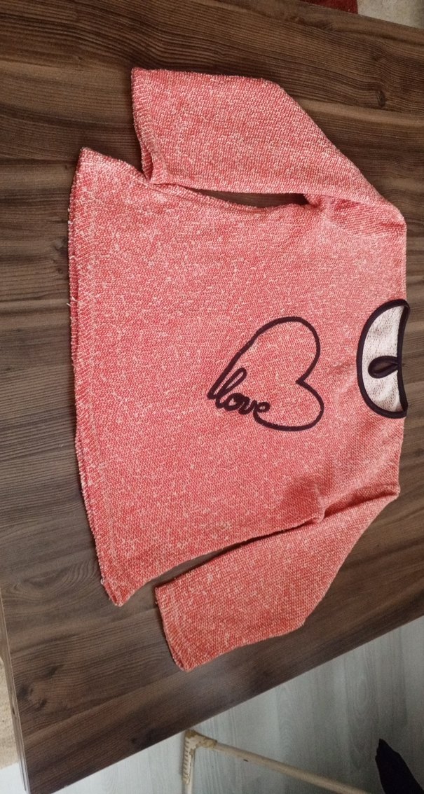 Kız Çocuk Pembe Uzun Kollu Sweatshirt - Görsel 2