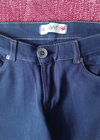 Kadın Lacivert Dar Kesim Denim Pantolon - Görsel 2