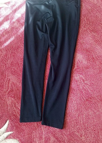 Kadın Siyah Bel Bağcıklı Tayt - Görsel 3