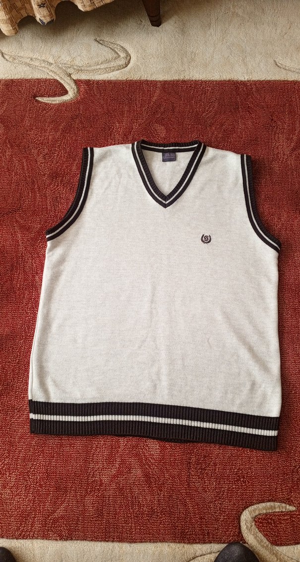 Gri V Yaka  erkekKadın Triko Süveter - Görsel 3