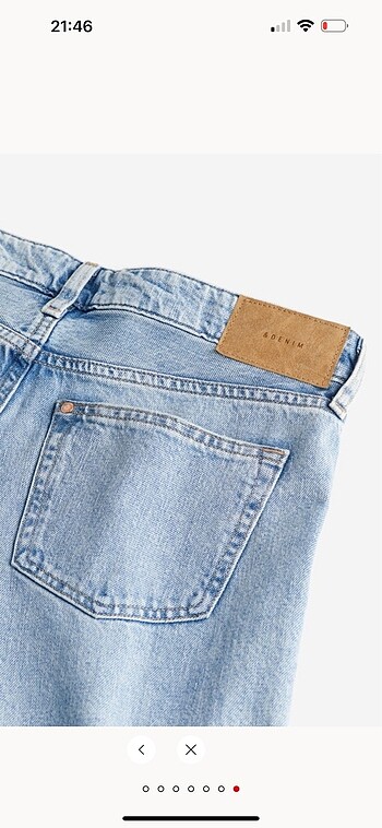 36 Beden mavi Renk H&M Baggy Wide Low Jeans