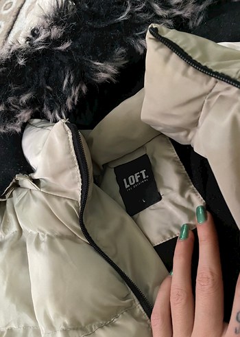 Loft Krem Kapusonlu Sisme Mont