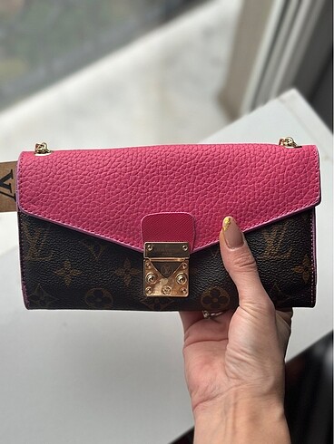 Beden pembe Renk Louis vuitton cüzdan çanta