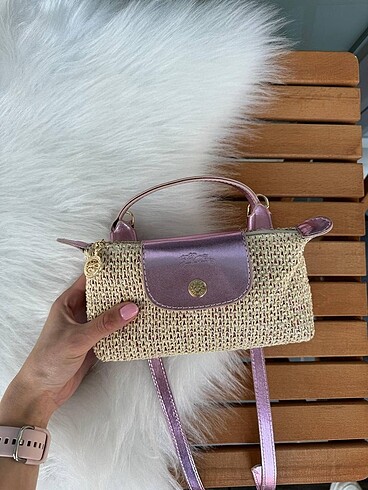 Beden camel Renk Hasır longchamp